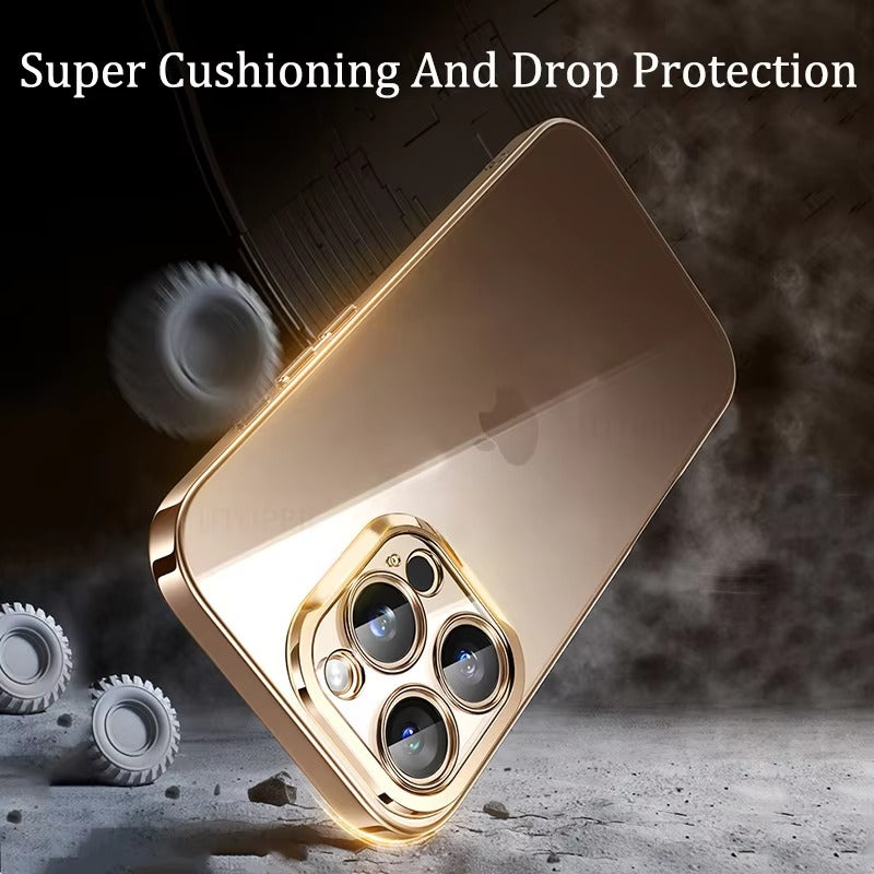 High Quality Apple iPhone Case, MagSafe Compatible, Camera Lens & Screen Protection, Ultra Thin, Shockproof, Magnetic Full All Around Cover – Transparent Soft TPU Case with Anti-Drop Protection & Camera Lens Guard