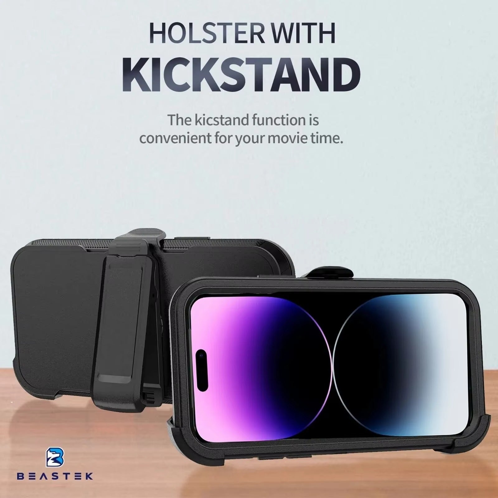 Robust Apple iPhone Case, MagSafe Compatible, Camera Lens & Screen Protection, Ultra Thin, Shockproof, Magnetic Full All Around Cover – Slide Belt Clip Holster Case with Kickstand Holder & Heavy Duty Back Protection