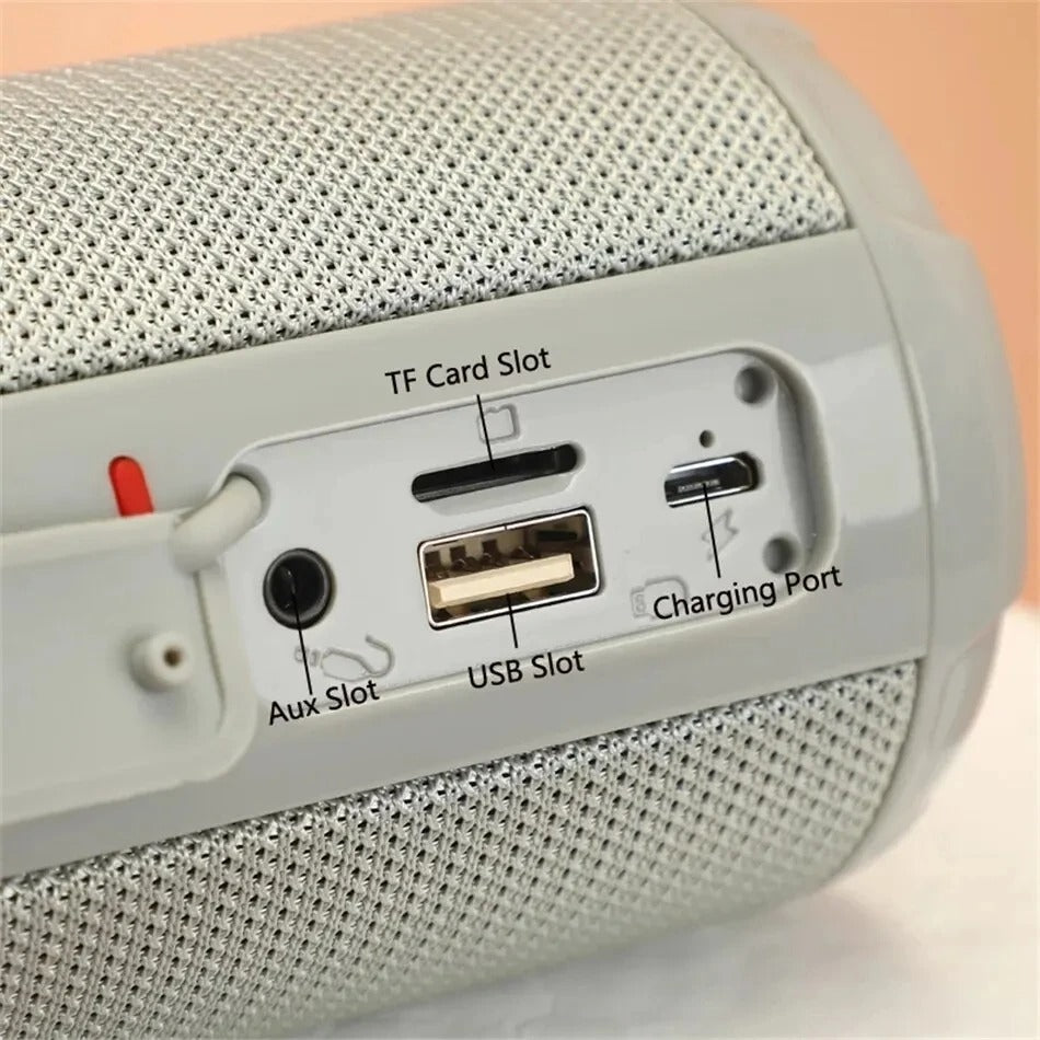 Premium Waterproof Bluetooth Speaker – Portable Wireless Sound Box with Subwoofer Bass, FM Radio, TF Card, USB, Hands-Free Calling, TWS Pairing