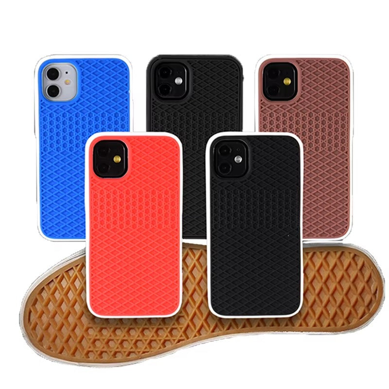 High Quality Apple iPhone Case, MagSafe Compatible, Camera Lens & Screen Protection, Ultra Thin, Shockproof, Magnetic Full All Around Cover – Waffle Shoe Sole Style Silicone Case with Grippy Back Design