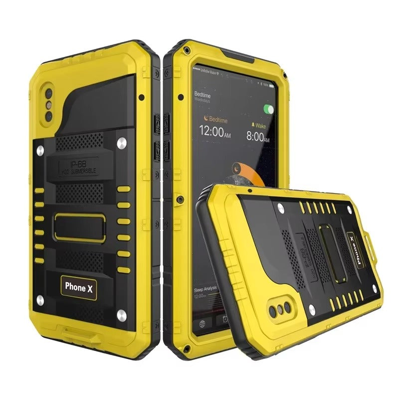 Robust Apple iPhone Case MagSafe Compatible, Camera Lens & Screen Protection, Cover with IP68 Heavy Duty Metal Armor