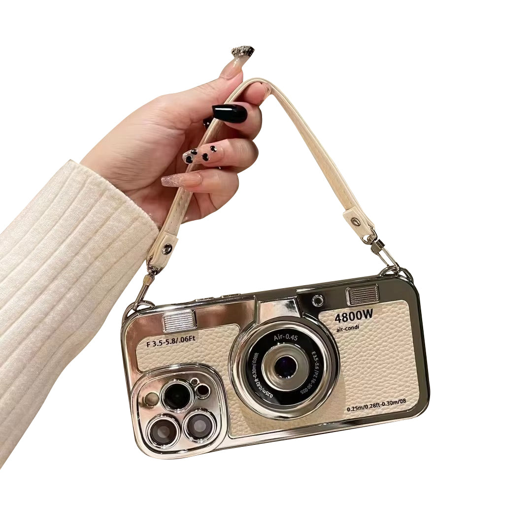 Luxury Apple iPhone Case, MagSafe Compatible, Camera Lens and Screen Protection, Ultra Thin, Shockproof, Magnetic, Full All Around Protection, 3D Retro Camera Cover