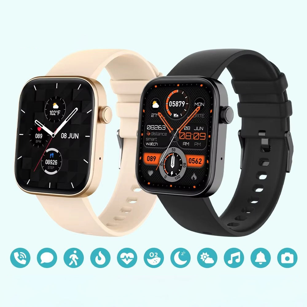 Luxury Bluetooth Calling Smartwatch – 1.9" HD Display, Health Monitor, IP68 Waterproof, Heart Rate & SpO2 Tracker, Fitness Watch with Voice Assistant