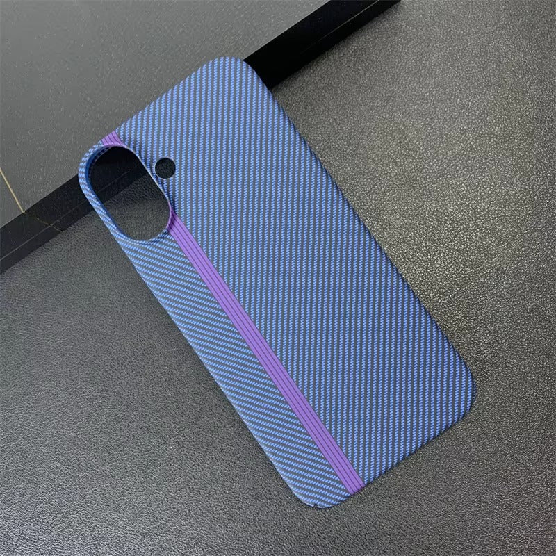 High Quality Apple iPhone Case, MagSafe Compatible, Camera Lens & Screen Protection, Ultra Thin, Shockproof, Magnetic Full All Around Cover – Double Color Carbon Fiber Texture Matte Case with Ultra Thin Shockproof Design