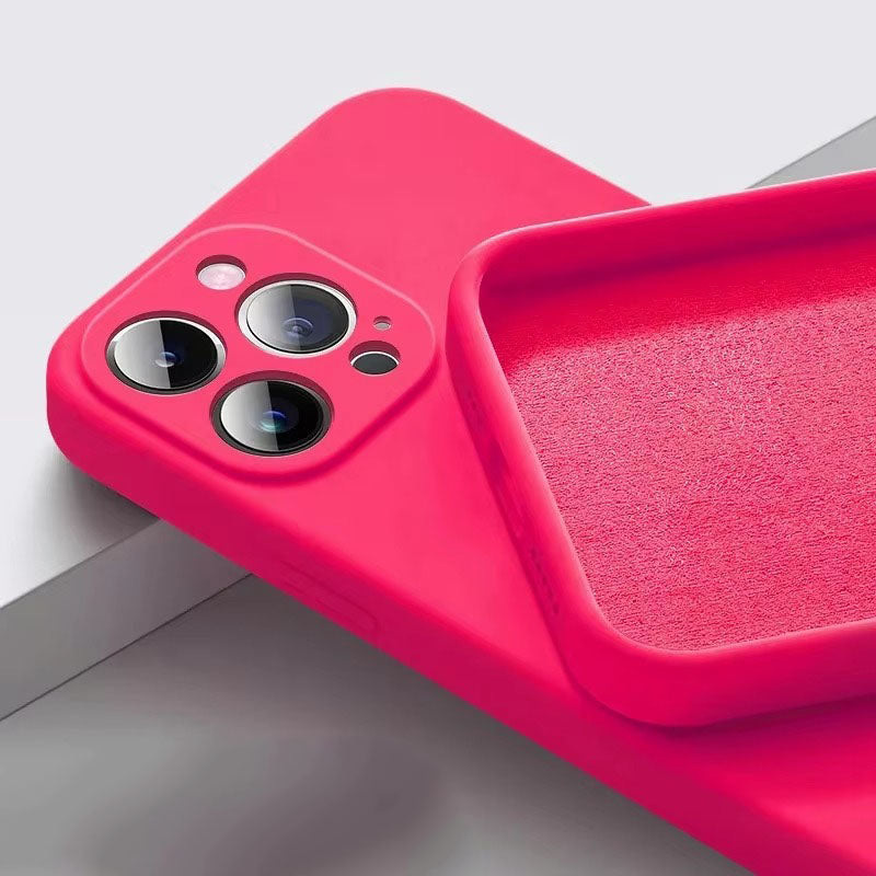 High Quality Apple iPhone Case, MagSafe Compatible, Camera Lens & Screen Protection, Ultra Thin, Shockproof, Magnetic Full All Around Cover – Soft Silicone Solid Color Case with Antiskid Grip & Protective Finish