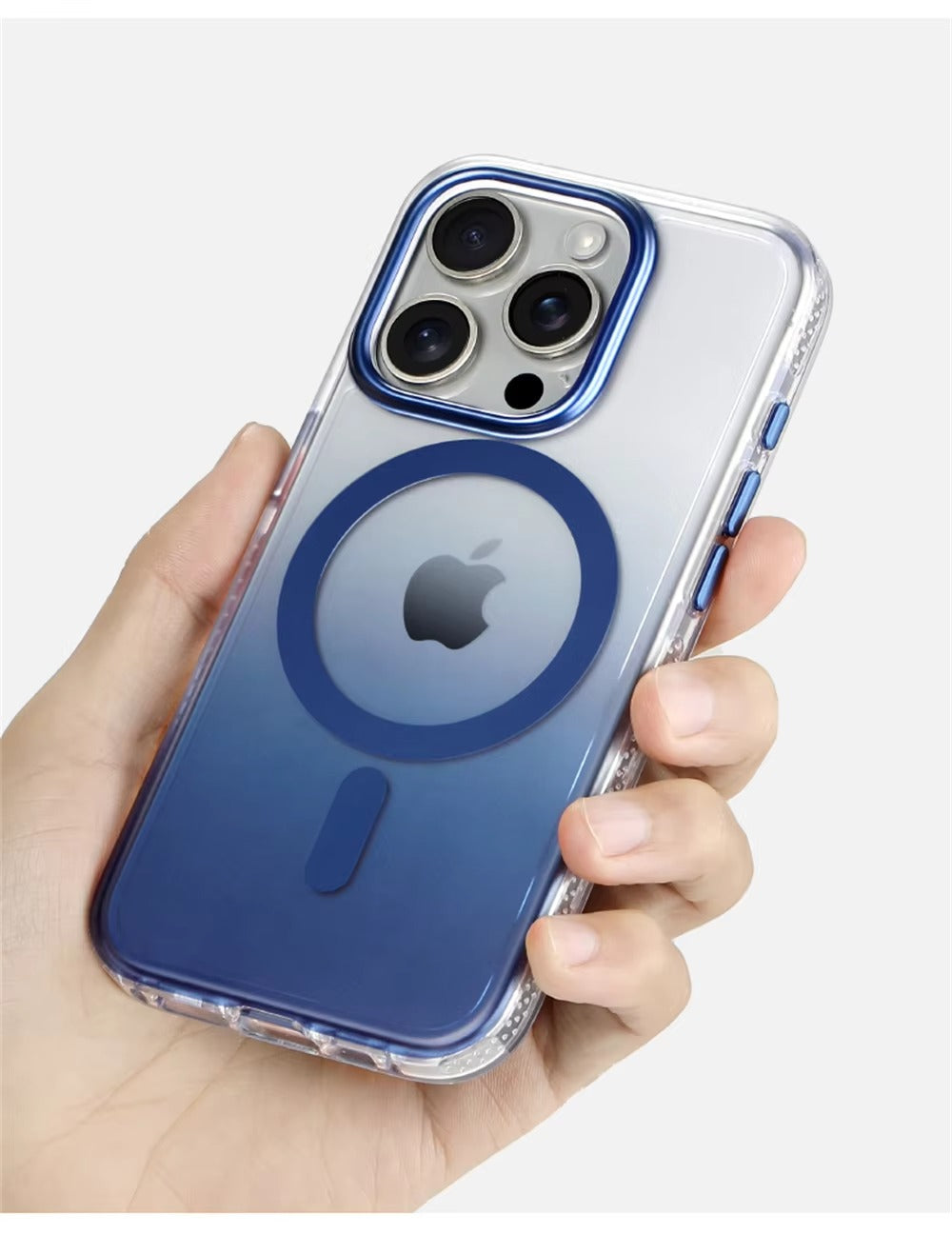 High Quality Apple iPhone Case MagSafe Compatible, Camera Lens & Screen Protection, Ultra Thin Shockproof Magnetic Full All Around Protection Cover with Gradient Bumper & Clear Shell