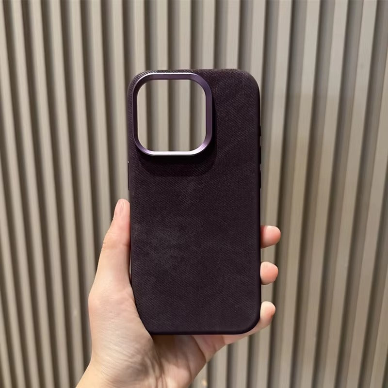 Premium Apple iPhone Case MagSafe Compatible, Camera Lens & Screen Protection, Ultra Thin Shockproof Magnetic Full All Around Protection Cover with Fiber Leather Back