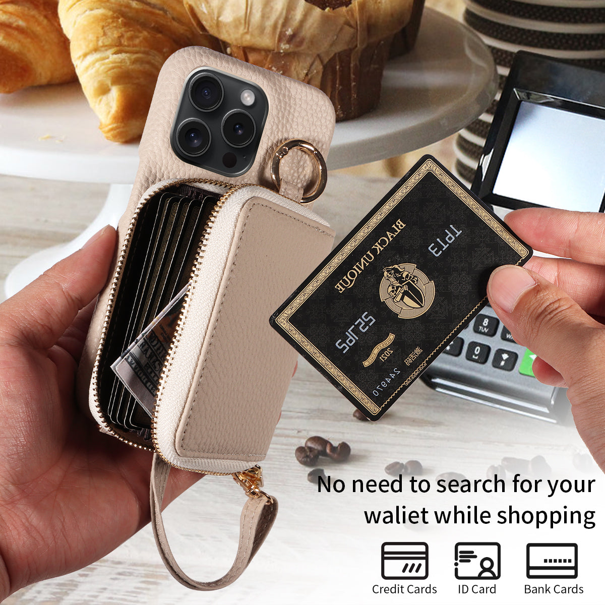 Premium High-Quality Magnetic Wallet iPhone Case – Detachable Design, Lashing Functionality, Stylish & Durable Protection 