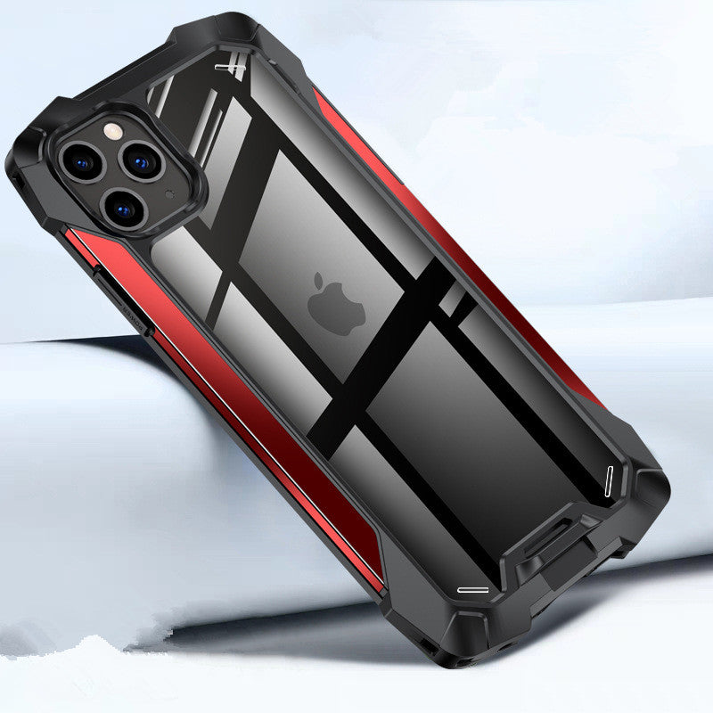 R-Just Silicone Airbag Shockproof iPhone Case – Transparent Armor Cover, Rugged Protection Durable & Secure for iPhone Models