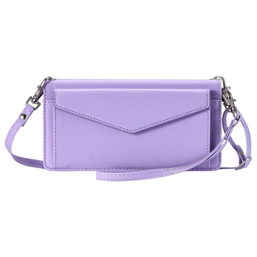 Luxury Dual-Layer Wallet iPhone Case – Flip Leather Cover with Card Slots, Photo Frame, 2 Lanyards, Shockproof Protection, and Stand Feature for iPhone