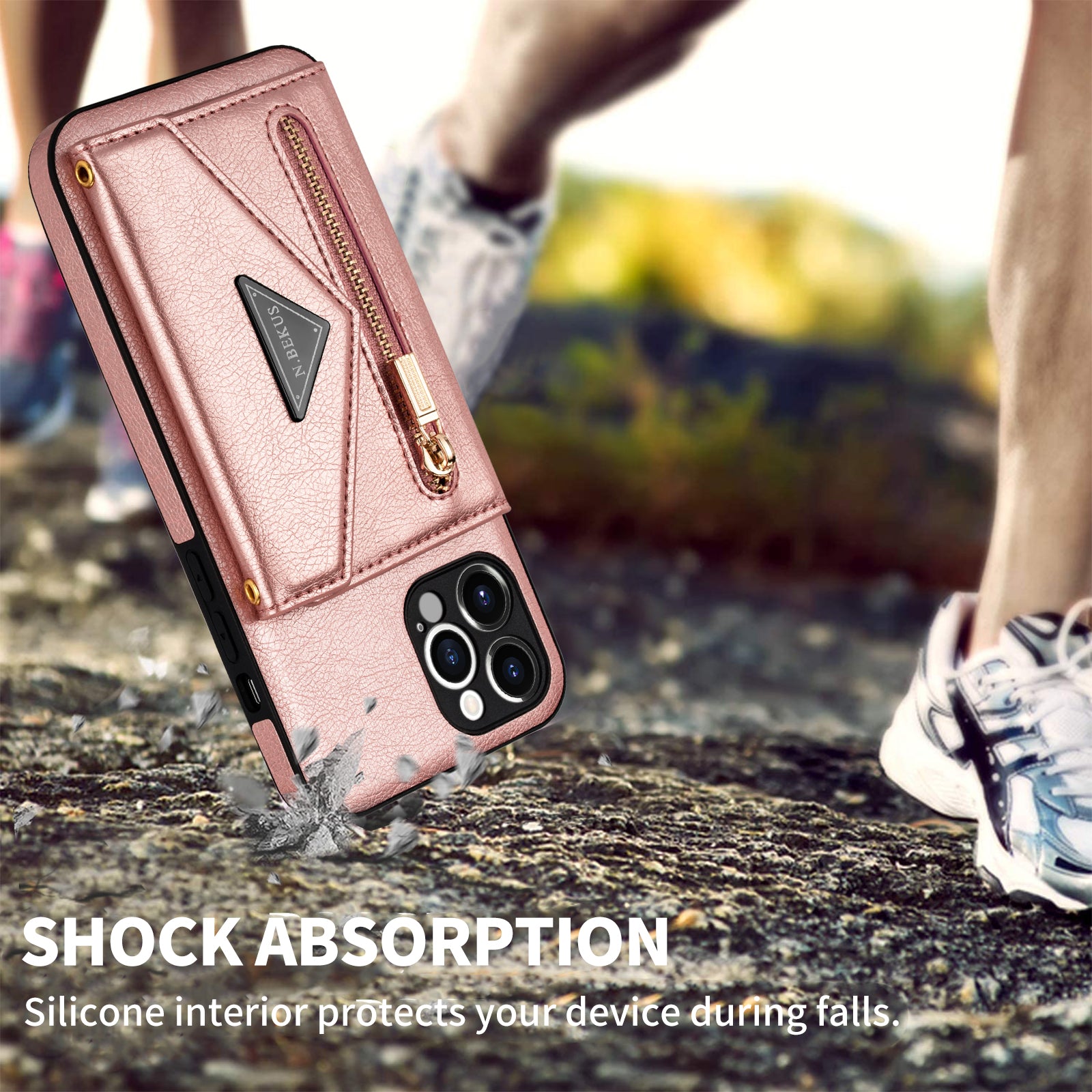 Zipper Wallet Crossbody Leather iPhone Case – Card Holder, Lanyard Strap, Secure Storage Stylish Protection for iPhone Models