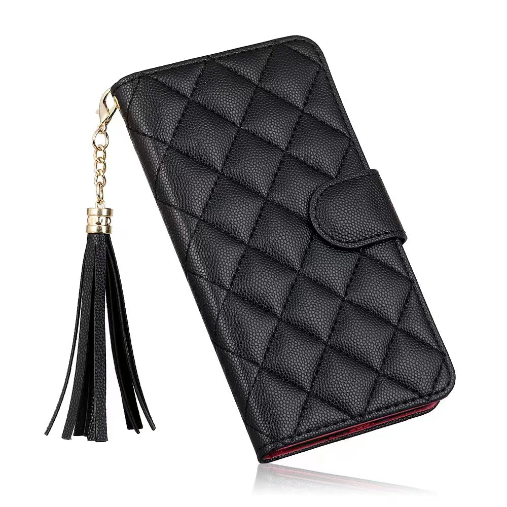 Luxury Wallet Flip Leather iPhone Case – Card Slot, Magnetic Closure,  Shockproof Protection, and Premium Design for iPhone