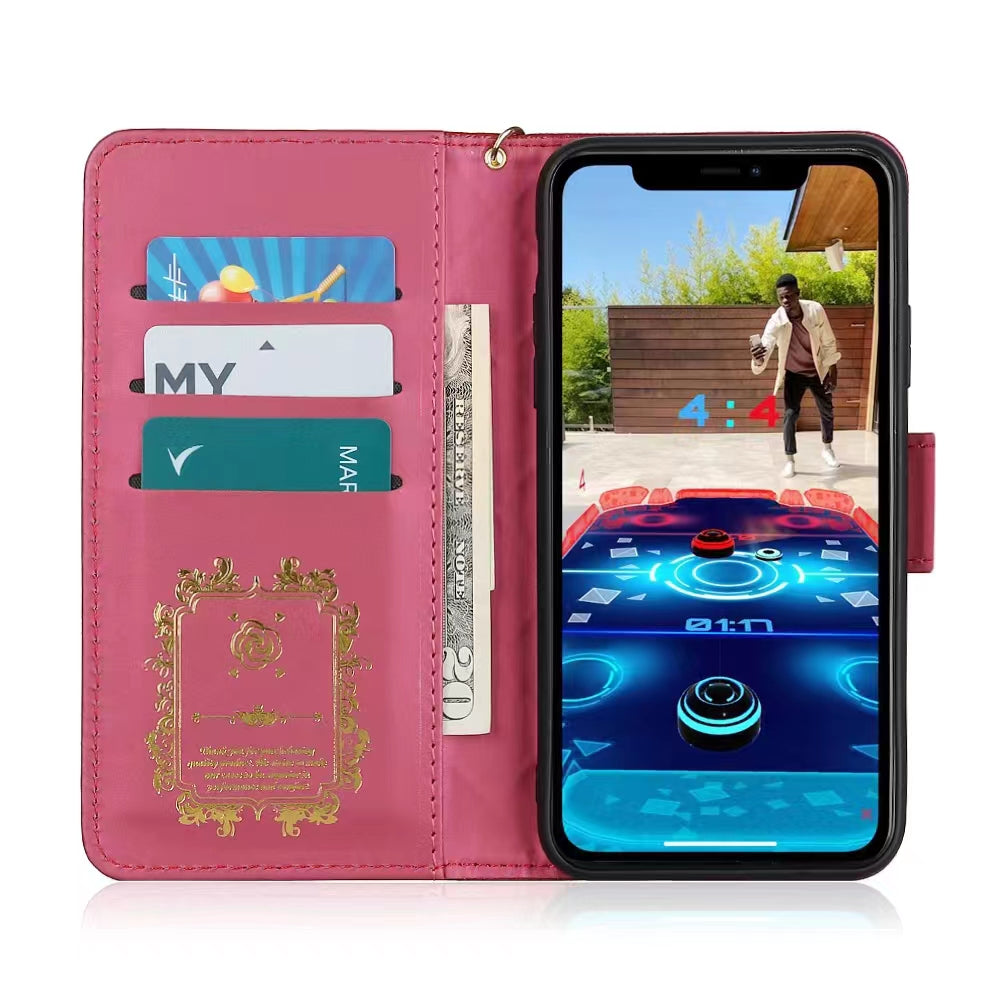 Luxury Wallet Flip Leather iPhone Case – Card Slot, Magnetic Closure,  Shockproof Protection, and Premium Design for iPhone
