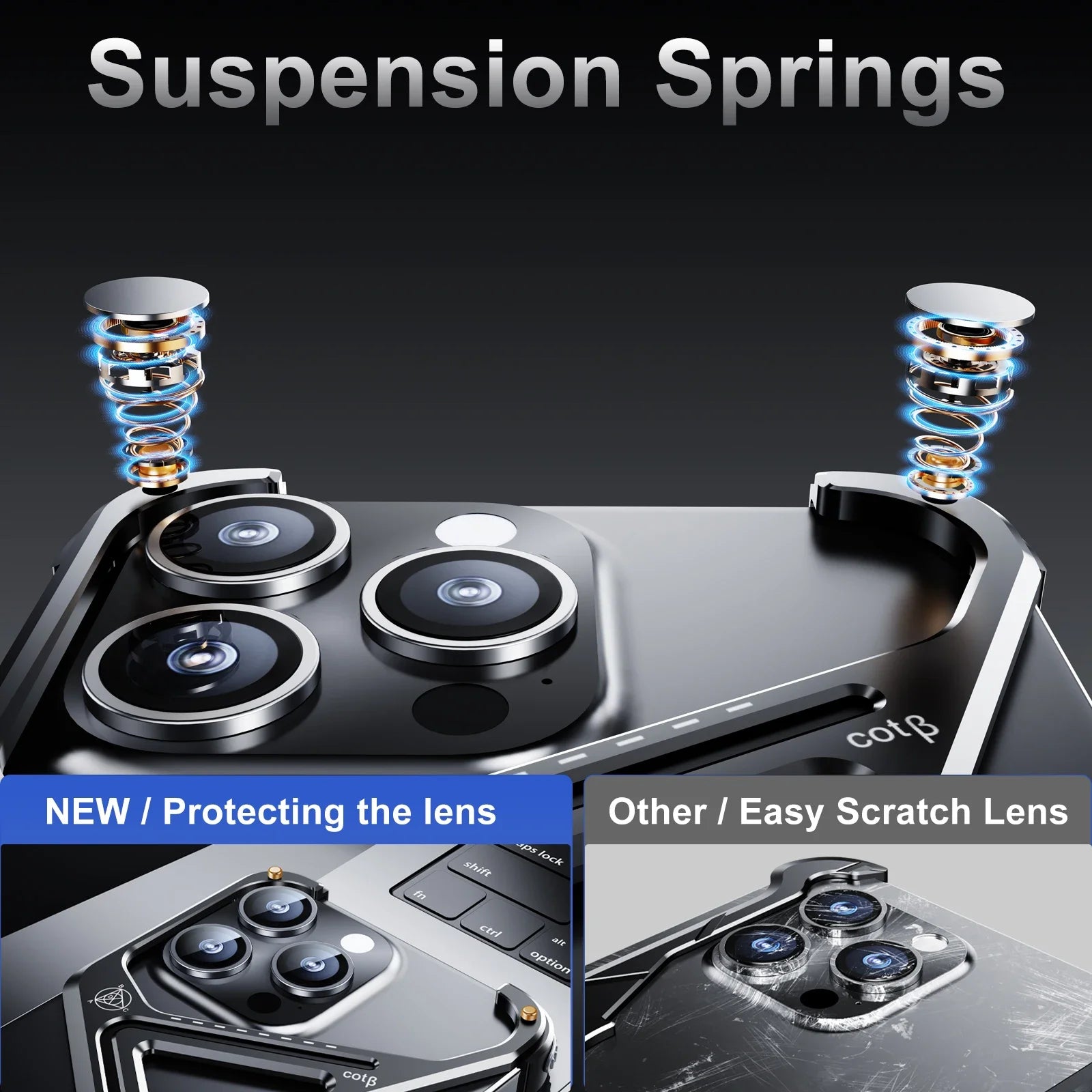 Luxury Geometric Metal iPhone Case – Aluminum Alloy Shockproof Cover with  Stand for iPhone Models Stylish and Durable Design