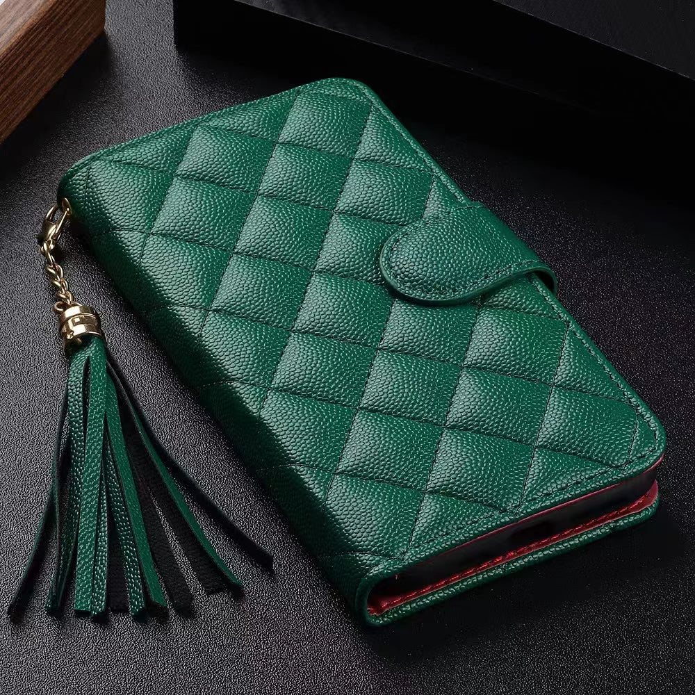 Luxury Wallet Flip Leather iPhone Case – Card Slot, Magnetic Closure,  Shockproof Protection, and Premium Design for iPhone