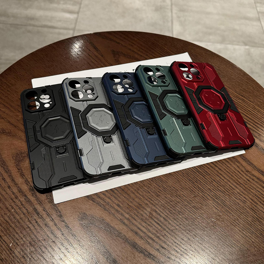 KEYSION MagSafe Shockproof iPhone Case – Ring Stand with Camera Protection, Durable Phone Cover for iPhone Models