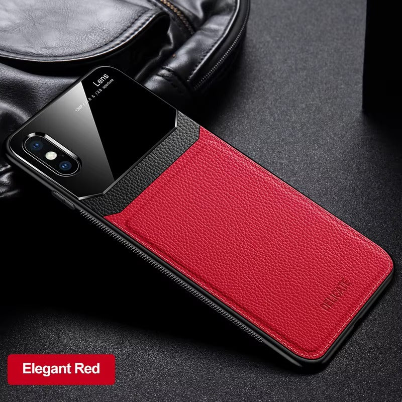 Premium Apple iPhone Case MagSafe Compatible, Camera Lens & Screen Protection Cover with Leather Texture Camera Guard