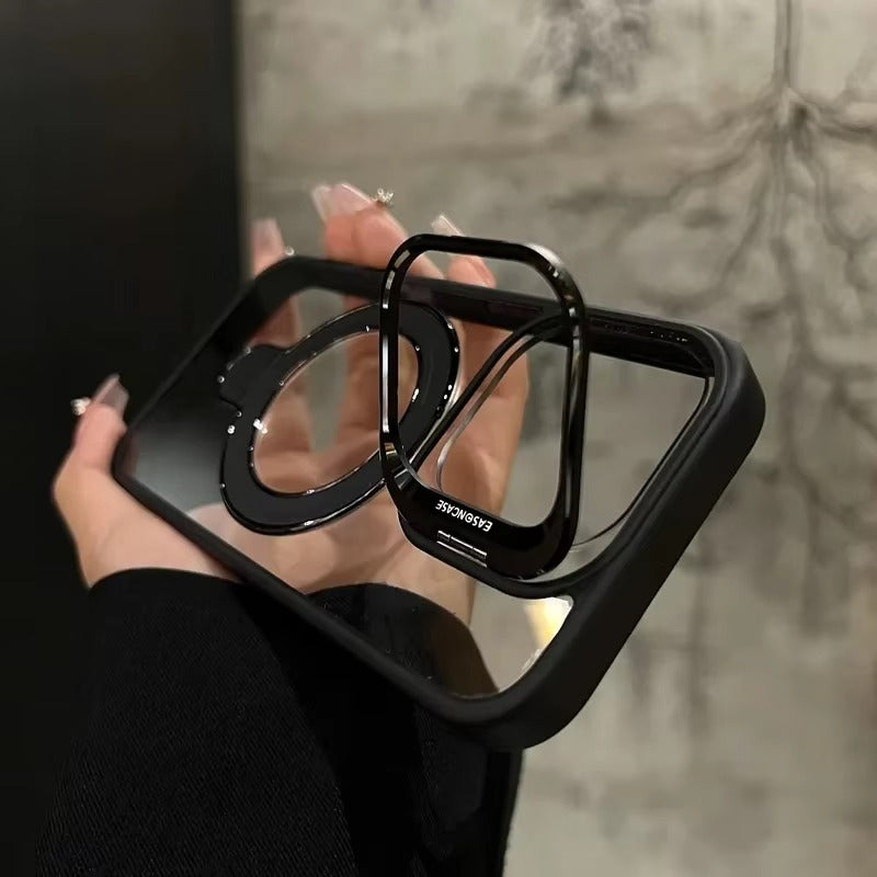 Luxury Apple iPhone Case MagSafe Compatible, Camera Lens & Screen Protection, Cover with Transparent Kickstand Bumper