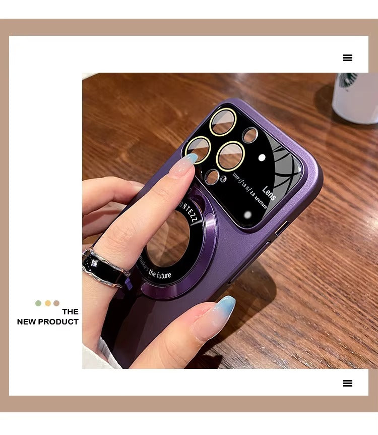 High Quality Apple iPhone Case MagSafe Compatible, Camera Lens & Screen Protection,  Cover with PC Shell & Stand Bracket