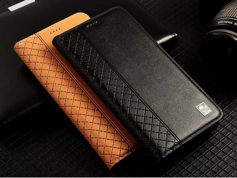 Luxury Nappa Real Leather iPhone Case – Business Wallet Flip Cover, Stylish & Durable Protection | Case for iPhone