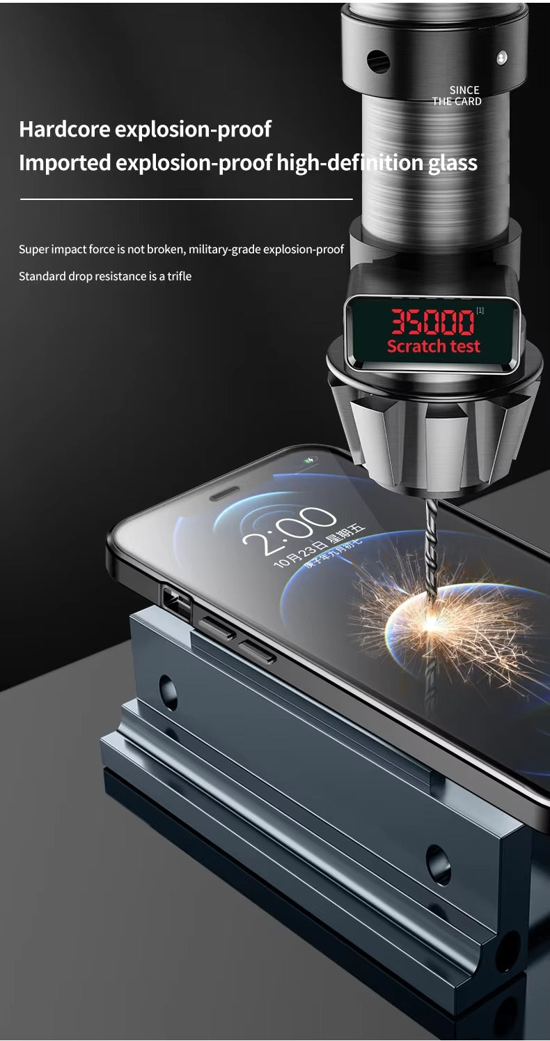 Premium Apple iPhone Case MagSafe Compatible, Magnetic Full All Around Protection Cover with 360 Metal Glass Alloy Shield