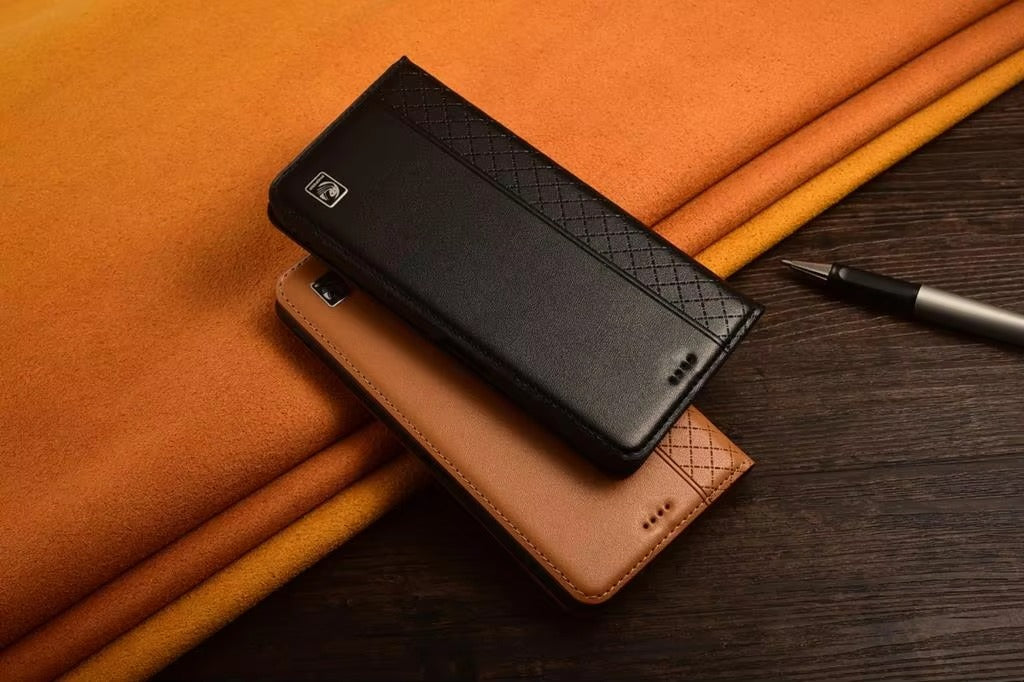 Luxury Nappa Real Leather iPhone Case – Business Wallet Flip Cover, Stylish & Durable Protection | Case for iPhone