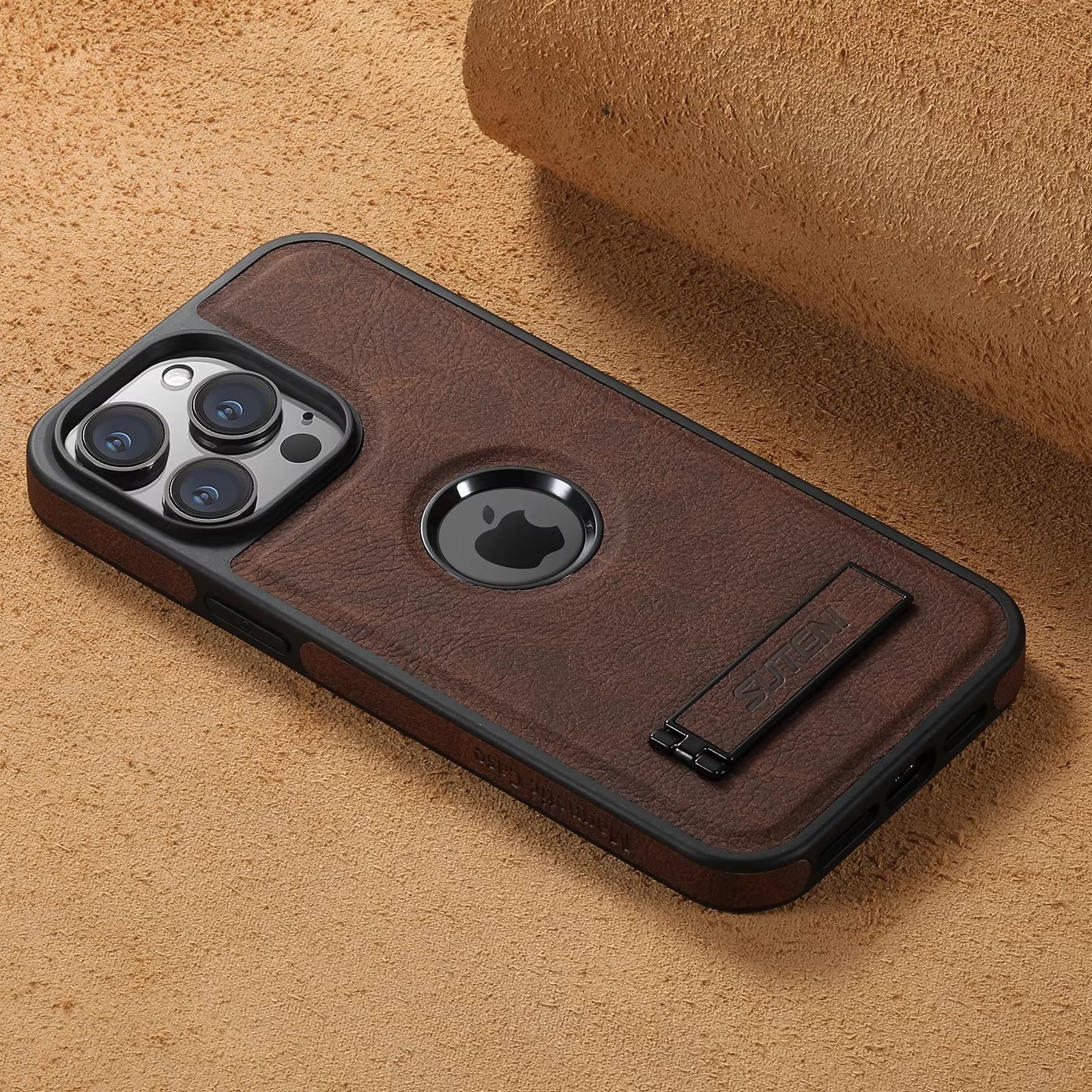 Luxury Apple iPhone Case MagSafe Compatible, Camera Lens Protection, Screen Protection Leather Design, Case for iPhone