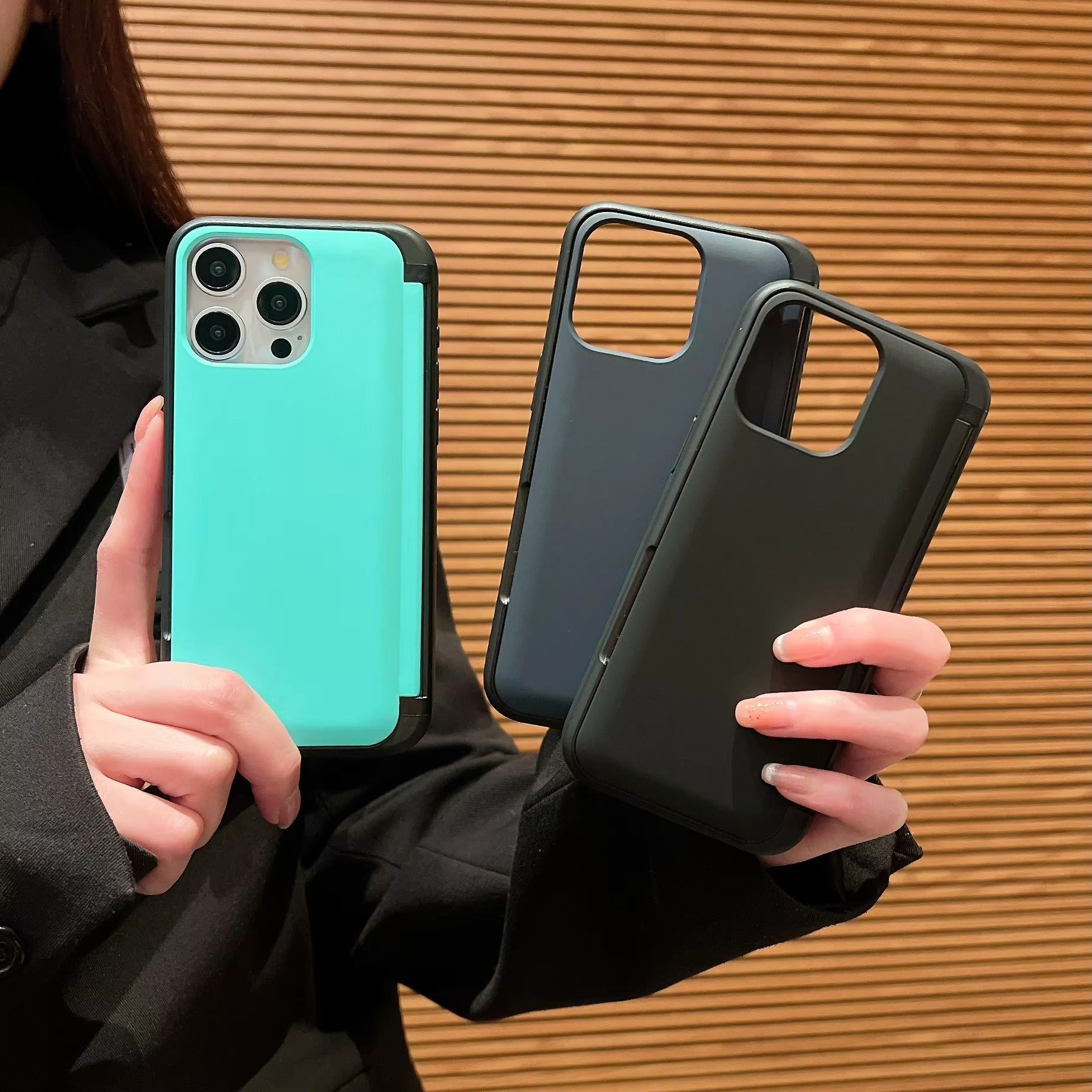 Robust Apple iPhone Case, MagSafe Compatible, Camera Lens and Screen Protection, Ultra Thin, Shockproof, Magnetic, Full All Around Protection, Flip Card Bracket Cover