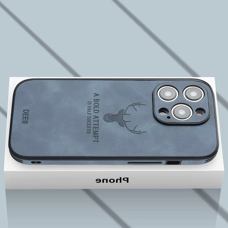 Luxury Vintage Lambskin PU Leather MagSafe iPhone Case – Wireless Charging, Full Protection, Stylish & Durable Cover 