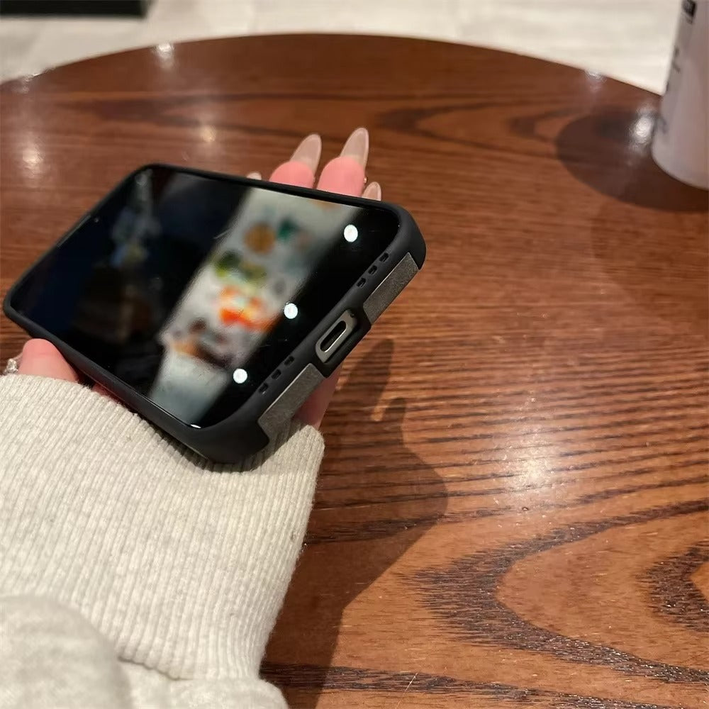 Premium Matte Leather Silicone iPhone Case – Lens Protection, Bumper Design, Stylish & Durable Cover | Case for iPhone