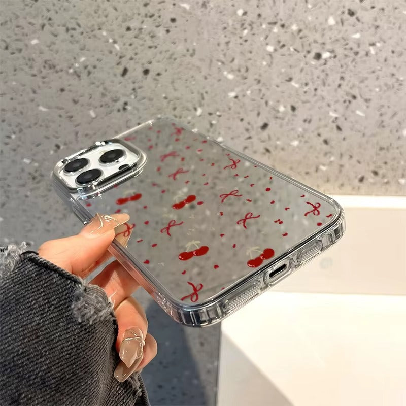 Luxury Apple iPhone Case, MagSafe Compatible, Camera Lens and Screen Protection, Ultra Thin, Shockproof, Magnetic, Full All Around Protection, Heart Mirror Soft Cover