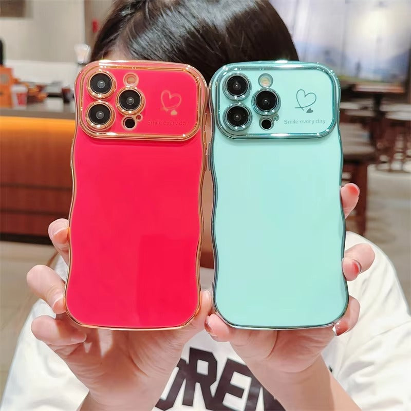 Luxury Apple iPhone Case MagSafe Compatible, Camera Lens & Screen Protection All Around Protection Cover with  Heart Design