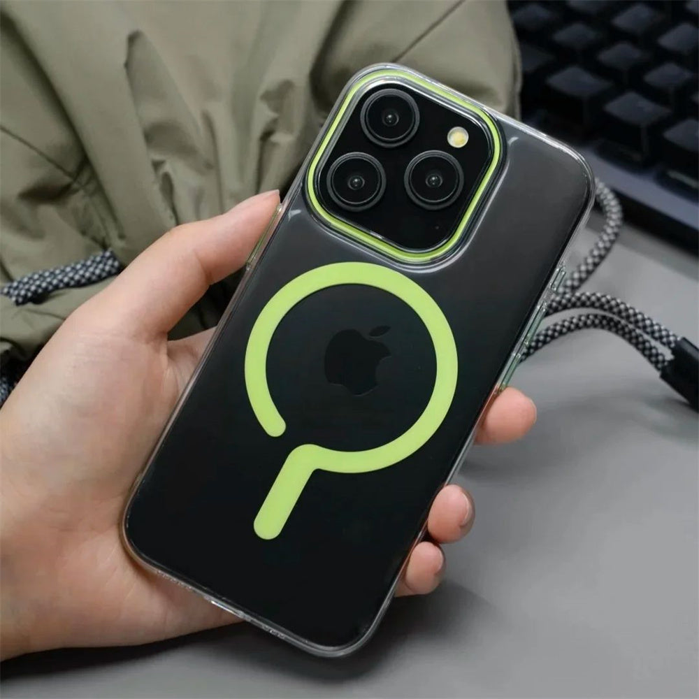 Luxury Titanium Gray Magnetic iPhone Case – Strong MagSafe Charging, Metal Buttons Sleek & Durable Protection Case for iPhone