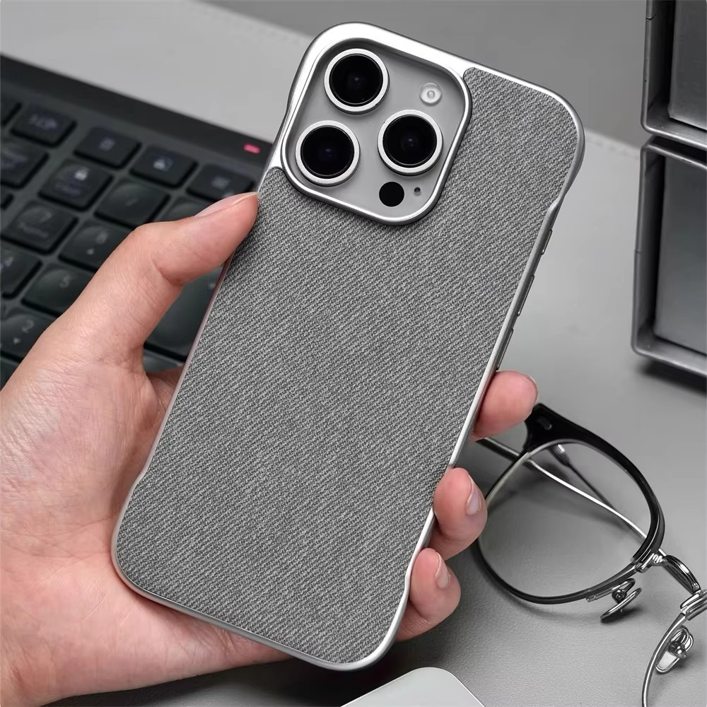 Premium Apple iPhone Case, MagSafe Compatible, Camera Lens and Screen Protection, Ultra Thin, Shockproof, Magnetic, Full All Around Protection, Canvas Fabric Hard Cover