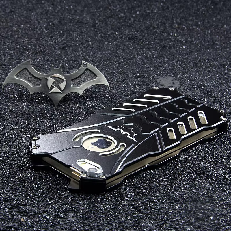 Robust Apple iPhone Case, MagSafe Compatible, Camera Lens and Screen Protection, Ultra Thin, Shockproof, Magnetic, Full All Around Protection, Bat Metal Armor Frame Cover