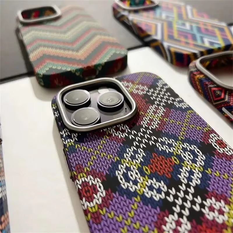 Premium Apple iPhone Case, MagSafe Compatible, Camera Lens and Screen Protection, Ultra Thin, Shockproof, Magnetic, Full All Around Protection, Nordic Sweater Hard Cover