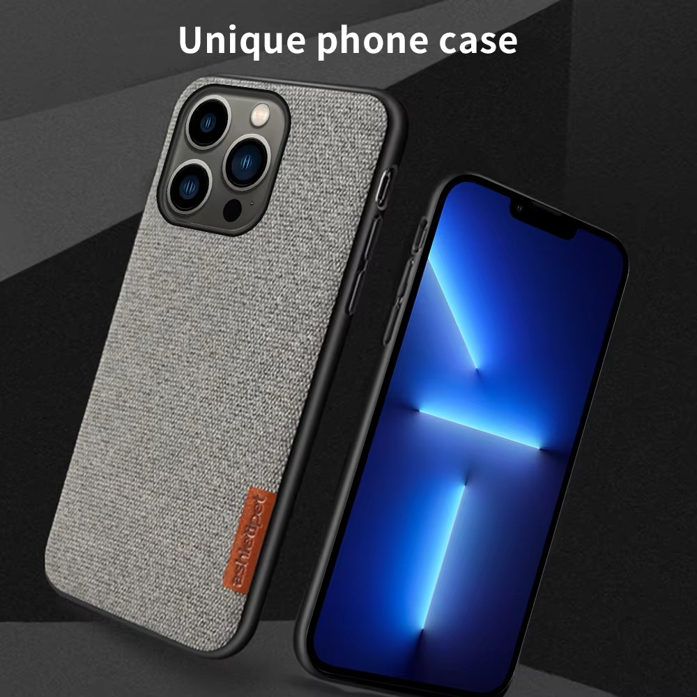 Premium Apple iPhone Case, MagSafe Compatible, Camera Lens and Screen Protection, Ultra Thin, Shockproof, Magnetic, Full All Around Protection, Canvas Fabric Back Cover