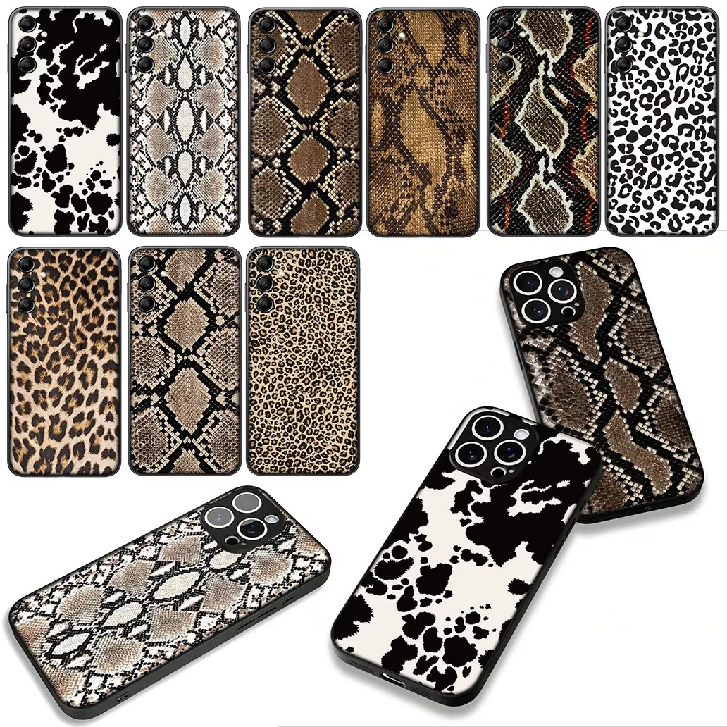 Luxury Apple iPhone Case, MagSafe Compatible, Camera Lens and Screen Protection, Ultra Thin, Shockproof, Magnetic, Full All Around Protection, Snake Skin Soft Cover