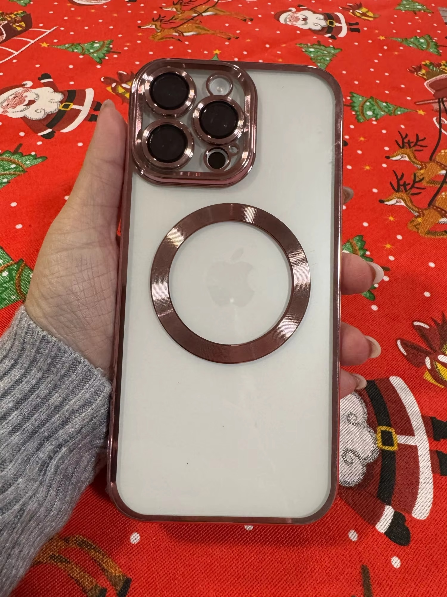 Luxury Electroplated MagSafe iPhone Case - Soft Clear Silicone TPU Cover, Wireless Charging Compatible, Case for iPhone