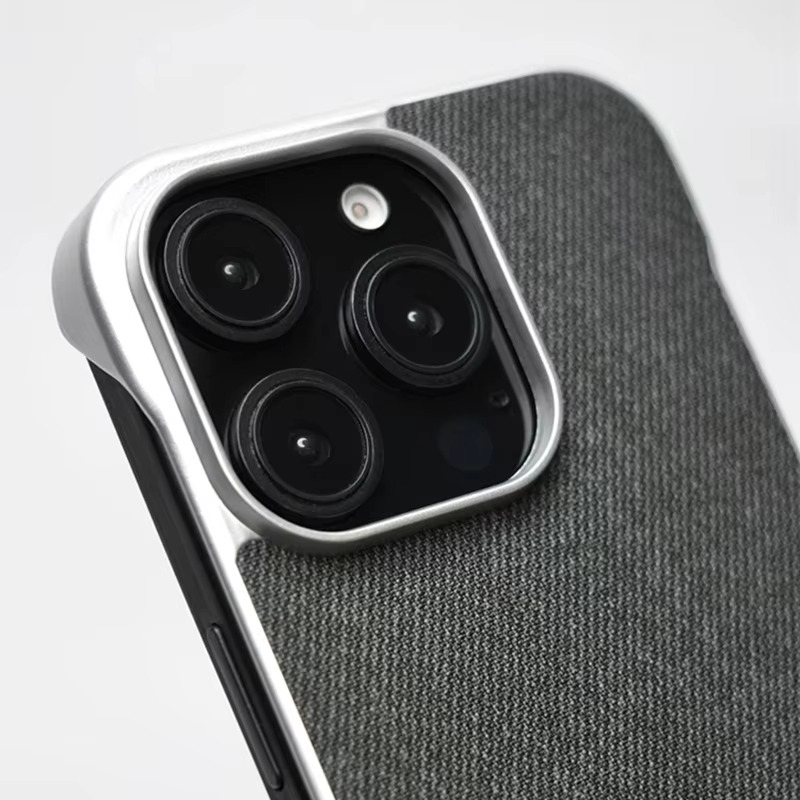 Premium Apple iPhone Case, MagSafe Compatible, Camera Lens and Screen Protection, Ultra Thin, Shockproof, Magnetic, Full All Around Protection, Canvas Fabric Hard Cover