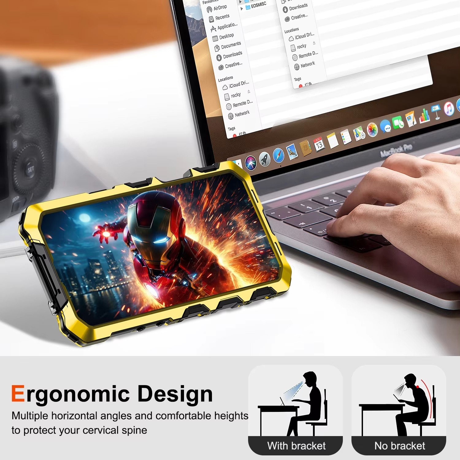 Robust Apple iPhone Case, MagSafe Compatible, Camera Lens and Screen Protection, Ultra Thin, Shockproof, Magnetic, Full All Around Protection, 360 Metal Lock Glass Cover