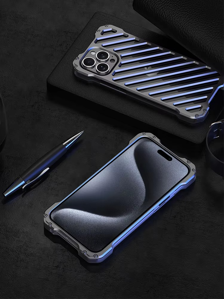 Premium Apple iPhone Case, MagSafe Compatible, Camera Lens and Screen Protection, Ultra Thin, Shockproof, Magnetic, Full All Around Protection, Heavy Duty Alloy Shell