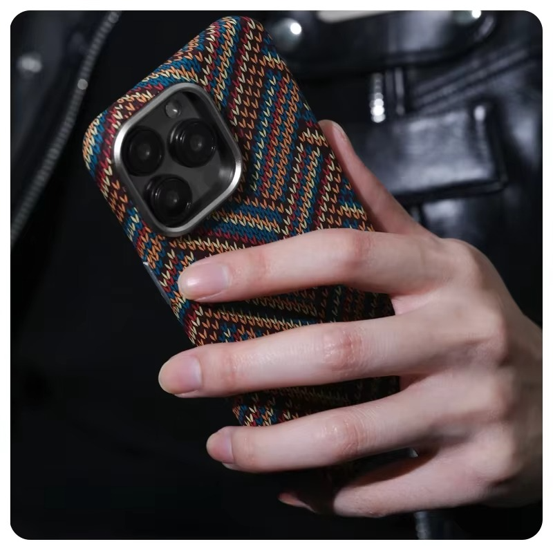 Premium Apple iPhone Case, MagSafe Compatible, Camera Lens and Screen Protection, Ultra Thin, Shockproof, Magnetic, Full All Around Protection, Nordic Sweater Hard Cover