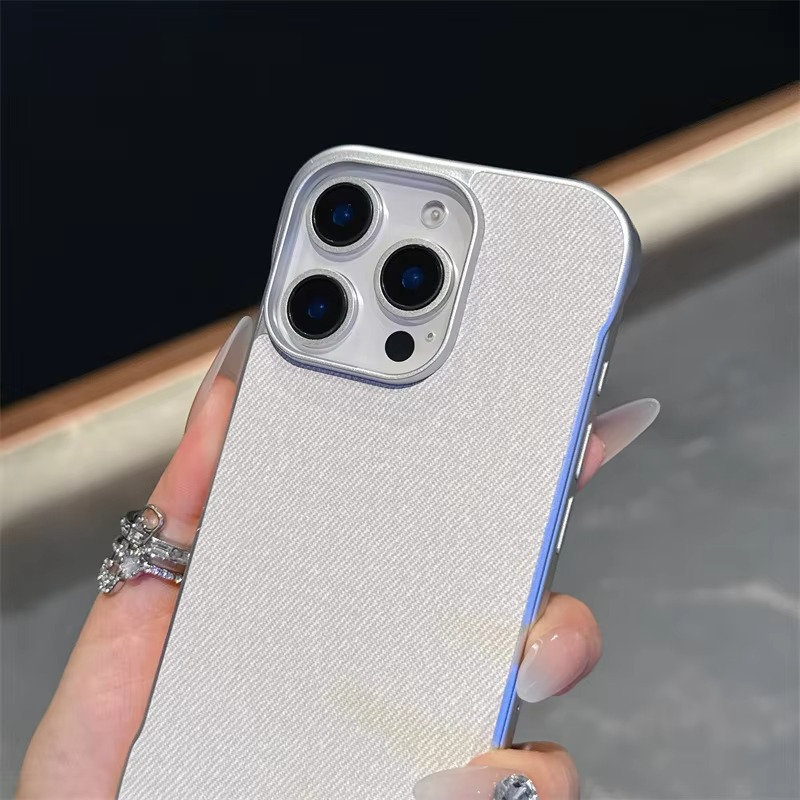 Premium Apple iPhone Case, MagSafe Compatible, Camera Lens and Screen Protection, Ultra Thin, Shockproof, Magnetic, Full All Around Protection, Canvas Fabric Hard Cover