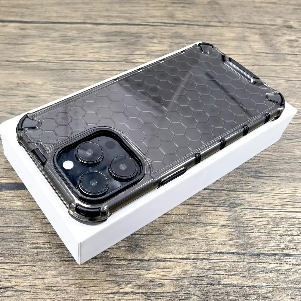 Robust Apple iPhone Case, MagSafe Compatible, Camera Lens and Screen Protection, Ultra Thin, Shockproof, Magnetic, Full All Around Protection, Honeycomb Armor Clear Cover