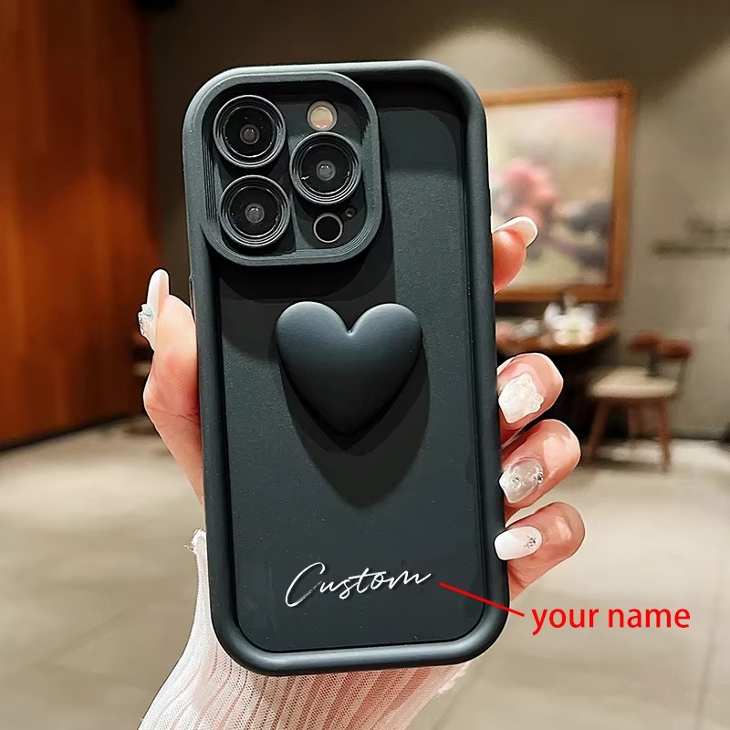 Premium Apple iPhone Case, MagSafe Compatible, Camera Lens and Screen Protection, Ultra Thin, Shockproof, Magnetic, Full All Around Protection, DIY Name Heart Soft Cover