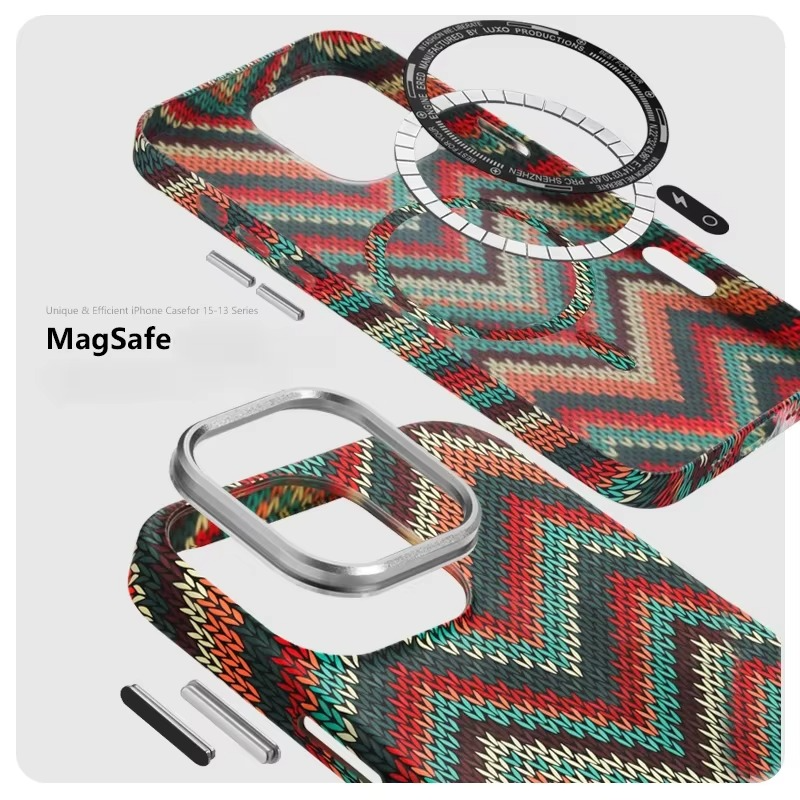 Premium Apple iPhone Case, MagSafe Compatible, Camera Lens and Screen Protection, Ultra Thin, Shockproof, Magnetic, Full All Around Protection, Nordic Sweater Hard Cover