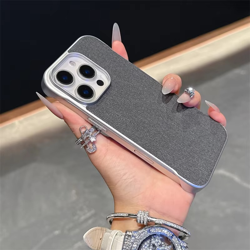 Premium Apple iPhone Case, MagSafe Compatible, Camera Lens and Screen Protection, Ultra Thin, Shockproof, Magnetic, Full All Around Protection, Canvas Fabric Hard Cover