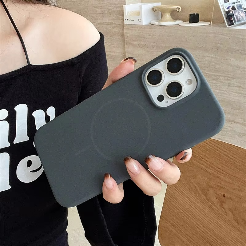 Luxury Apple iPhone Case, MagSafe Compatible, Camera Lens and Screen Protection, Ultra Thin, Shockproof, Magnetic, Full All Around Protection, Smooth Ring Silicone Cover