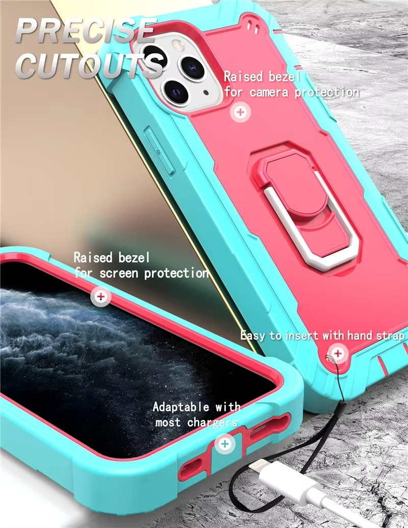 Robust Apple iPhone Case, MagSafe Compatible, Camera Lens and Screen Protection, Ultra Thin, Shockproof, Magnetic, Full All Around Protection, 360 Armor Kickstand Cover